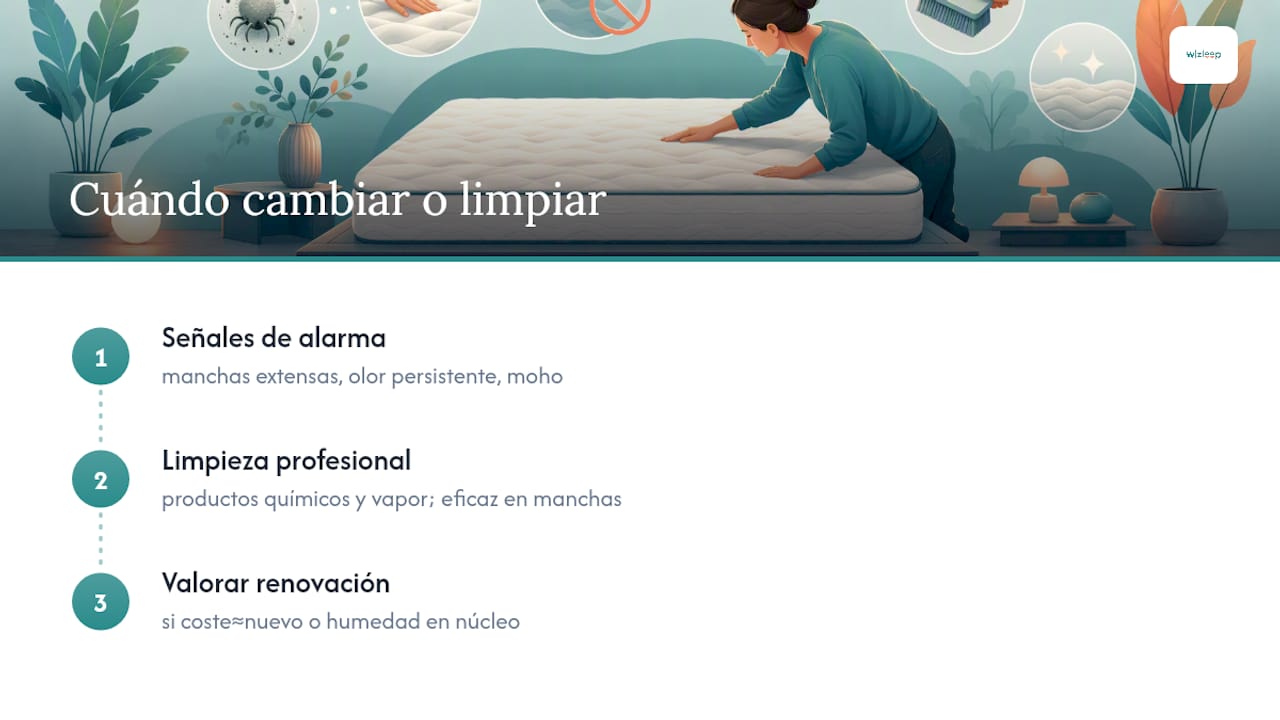 Señales para limpiar, revisar o renovar un colchón